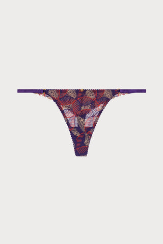 Life Celebration Embroidered Thong