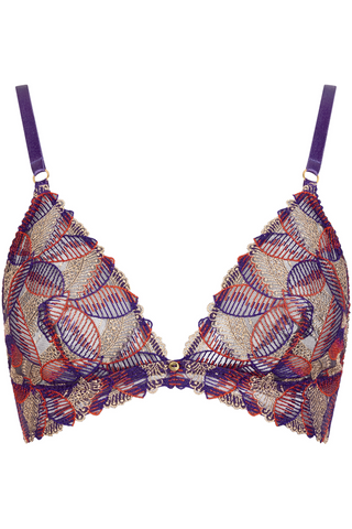 Aubade Purple Embroidery Triangle Bra Life Celebration