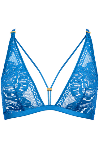 Aubade Blue Lace Bralette Love Soul - Wireless Triangle Bra