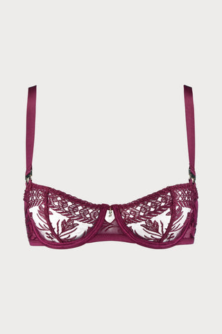 Magnetic Spell Half Cup Bra Crimson Red