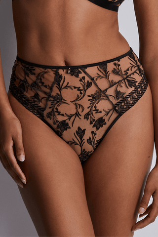 Aubade Magnetic Spell High Waisted Tanga Mystere Black