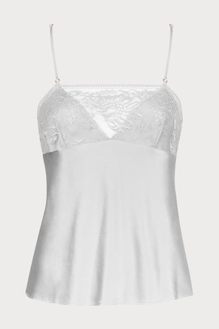 Midnight Whisper Silver Silk Top