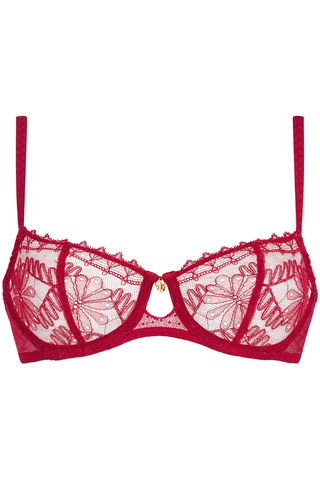 Aubade Mystery of Love Cherry Lace Half Cup Bra | French Luxury Lingerie