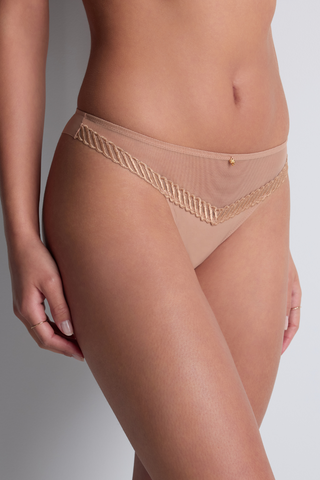 Aubade  Sand Tanga Thong Sheer Emotion | French Knickers
