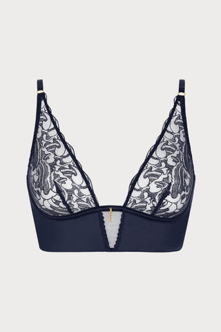 Satin Memories Deep Sea Triangle Bralette