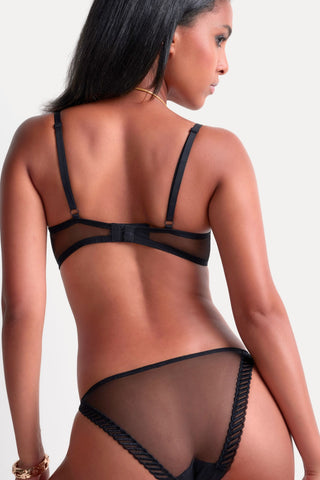 Aubade Sheer Emotion Black Mini Coeur Brief