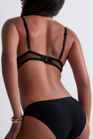 Aubade Black Brazilian Brief Sheer Emotion | French Knickers