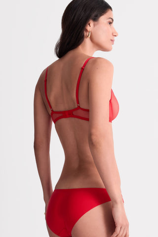 Aubade Red Brazilian Brief Sheer Emotion
