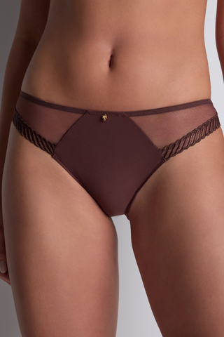 Aubade Brown Brazilian Brief Sheer Emotion | French Knickers