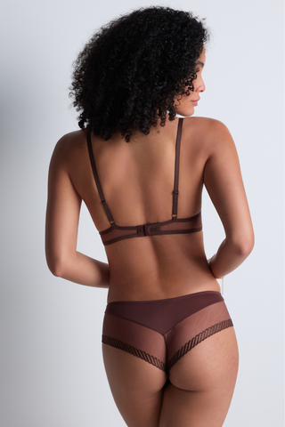 Aubade Brown Cheeky Brief Sheer Emotion | French Knickers