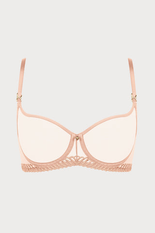 Sheer Emotion Sand Half Cup Bra