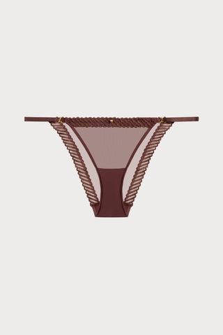 Sheer Emotion Brown Mini Coeur Brief