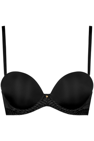 Aubade Black Multiway Plunge Bandeau Bra | Sheer Emotion Lingerie
