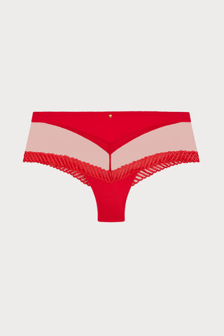 Sheer Emotion Shorty in Red
