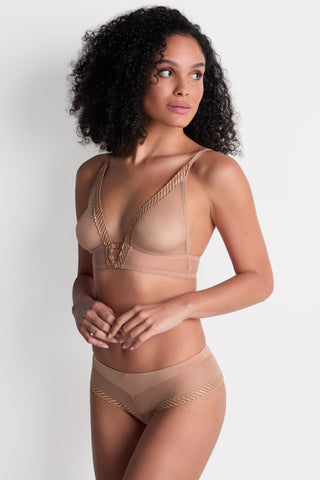 Aubade Sheer Emotion Shorty Sand