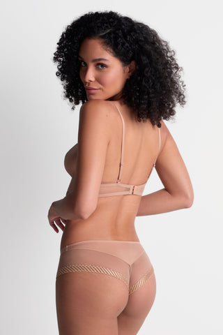 Aubade Sheer Emotion Shorty Sand