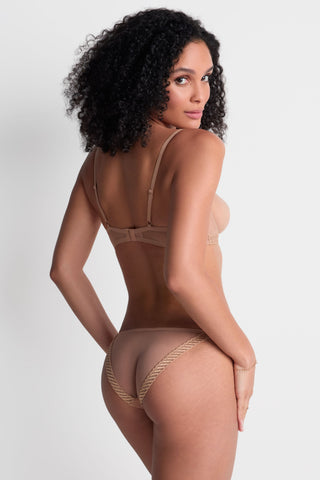 Aubade Sand Mini Coeur Brief Sheer Emotion
