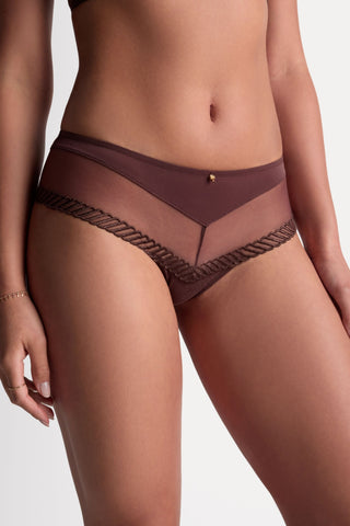 Aubade Sheer Emotion Shorty Brown