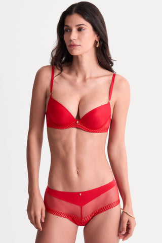 Aubade Sheer Emotion Shorty Red