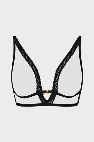 Sheer Emotion Black Wireless Bralette