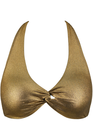 Aubade Sunlight Glow Moulded Triangle Bikini Top Antique Gold