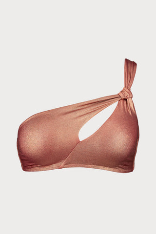 Sunlight Glow One Shoulder Bikini Top