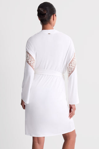 Aubade Ivory Modal Kimono with Embroidery - Sweet Obsession