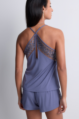 Aubade Blue Modal Camisole with Embroidery Sweet Obsession