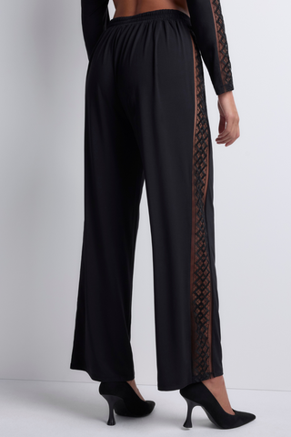 Aubade Black Modal Trousers with Embroidery Sweet Obsession