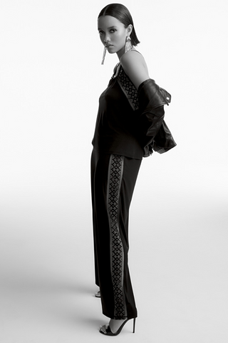 Aubade Black Modal Trousers with Embroidery Sweet Obsession