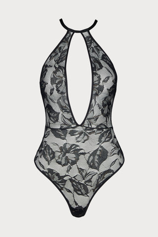 Boîte à Désir Twist and Love Lace Thong Bodysuit
