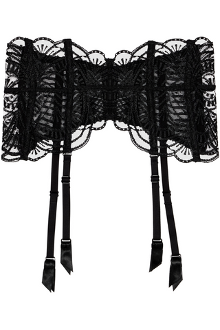 Aubade Vibes Waist Cincher with Suspenders Black - Sexy Suspender Belt