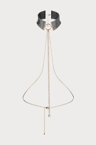 Désir Métallique Metallic Mesh Chain Collar Black