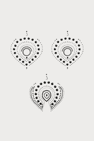 Bijoux Indiscrets Flamboyant Rhinestone Body Decorations Black/Grey - Naughty Knickers