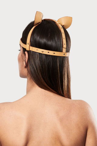Maze Vegan Leather Cat Ear Head Harness