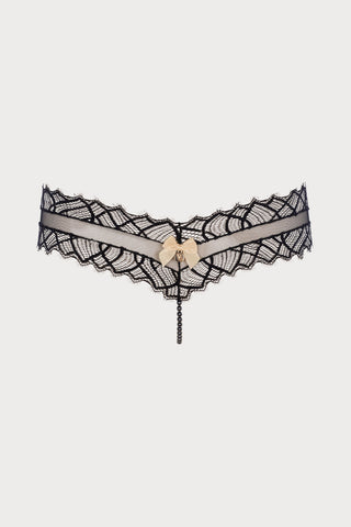 Bettie Page Black Lace Pearl Brief