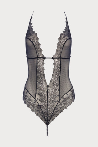 Geneva Dark Pearl Lace Bodysuit