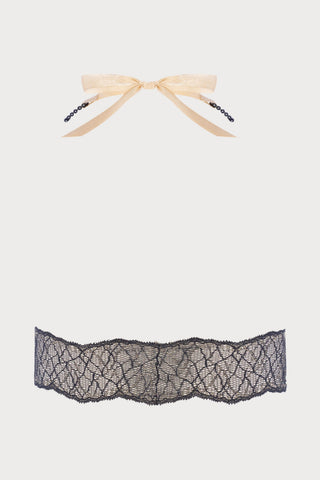 Sydney Daisy Dark Pearl Bra Black