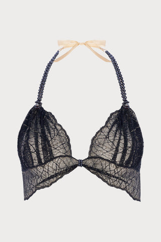 Sydney Daisy Dark Pearl Bra Black
