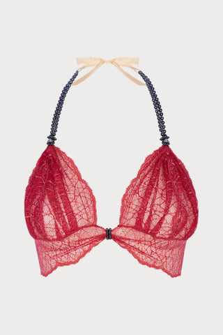 Sydney Daisy Dark Pearl Bra Red