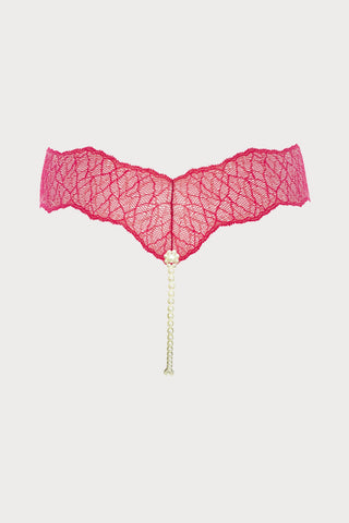 Sydney Daisy Double Pearl Thong Red