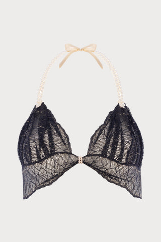 Sydney Daisy Pearl Bra in Black
