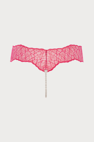 Sydney Daisy Single Pearl Thong in Red