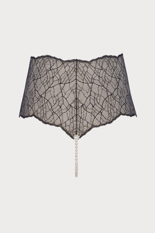Sydney Daisy Pearl Panty in Black