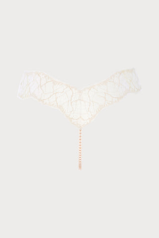Sydney Single Pearl Thong Ivory