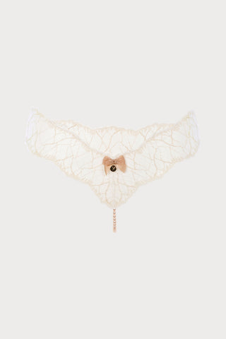 Sydney Single Pearl Thong Ivory