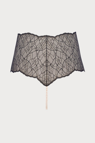 Sydney Pearl Panty Black, Size L