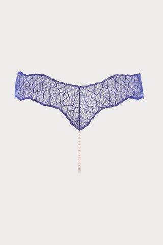 Sydney Single Pearl Thong Blue