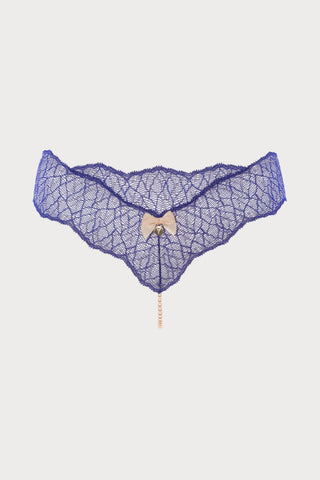 Sydney Single Pearl Thong Blue