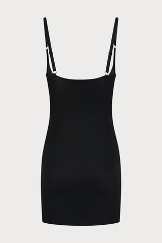 Black Sculpting Open Bust Dress